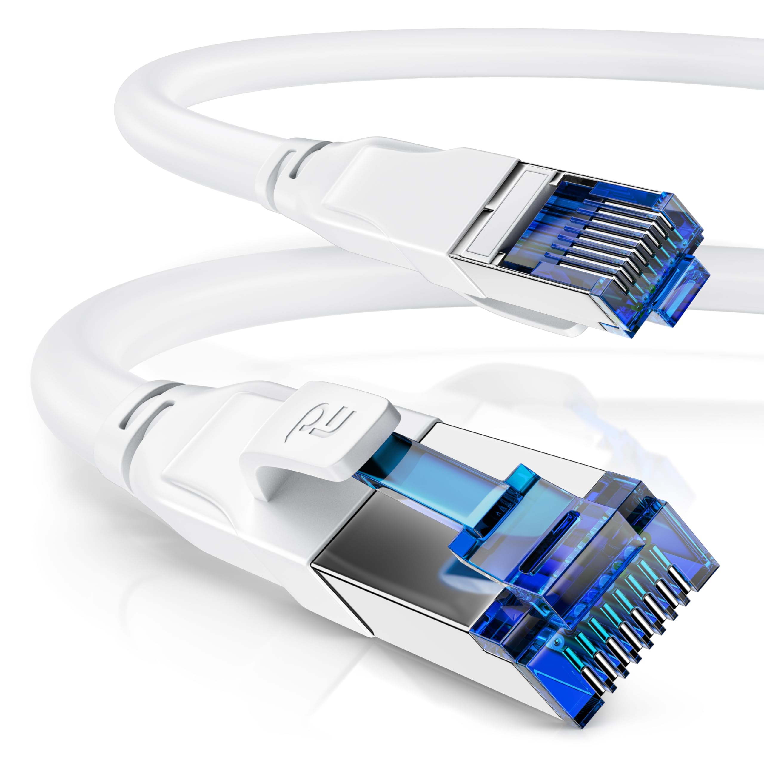 CSL - 10 m CAT 8.1 Network Cable 40 Gbits - LAN Cable Patch Cable Data Cable - CAT 8 High Speed Gigabit Ethernet Cable - 40000 Mbits Fibre Optic Speed - S/FTP PIMF Shielding RJ45 Connector