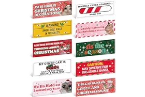 YOPPIX 10PCS Christmas Funny Car Magnet, Fun Prank Magnetic Bumper Decals for Adult Waterproof Magnetic Car Stickers for Vehicles and Trucks
