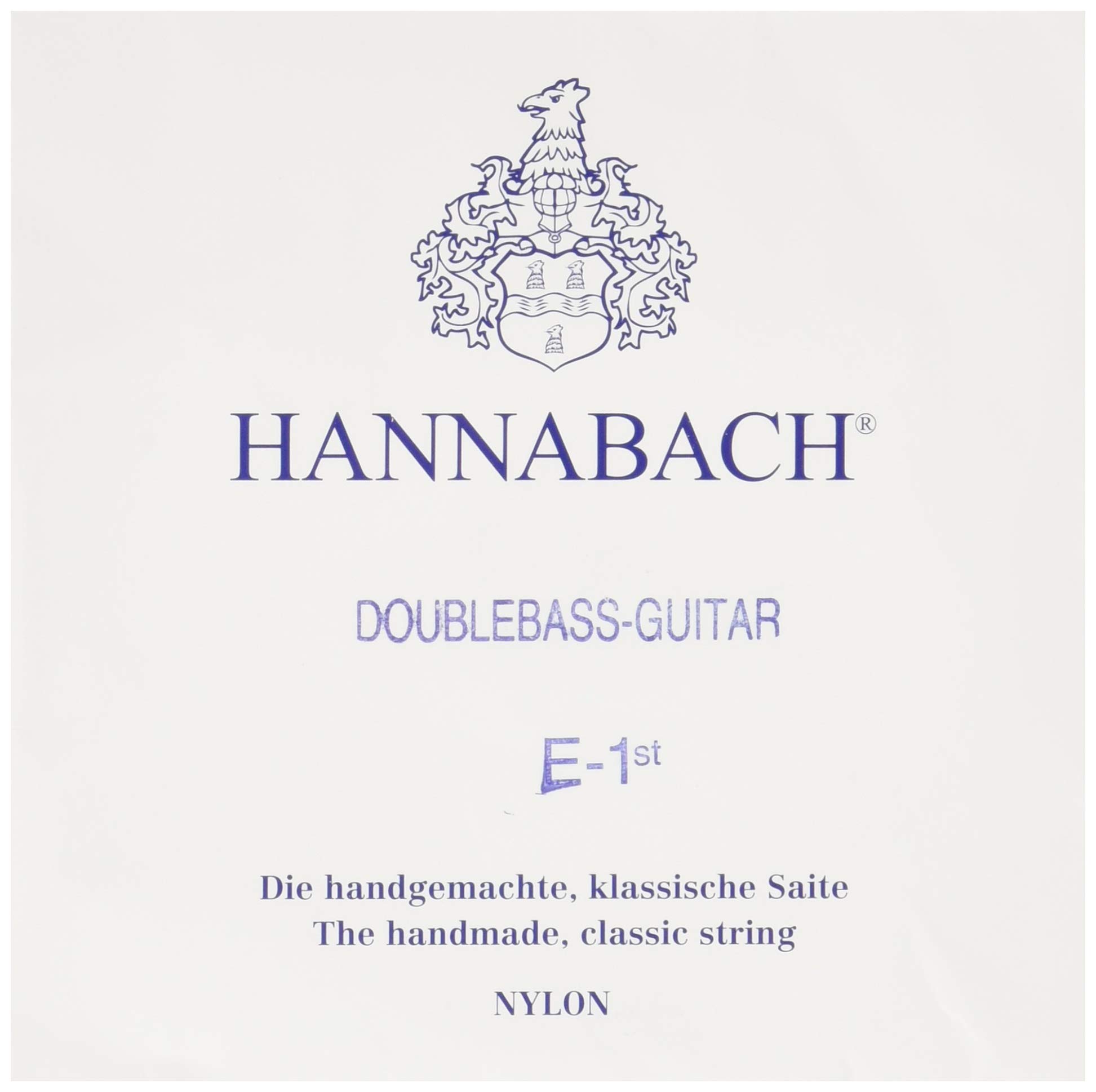 Hannabach Classical Guitar Strings Series 841 Medium Tension for Contrabass Guitar, silver-plated wound, scale 750 mm - E1-8411MT — image 1