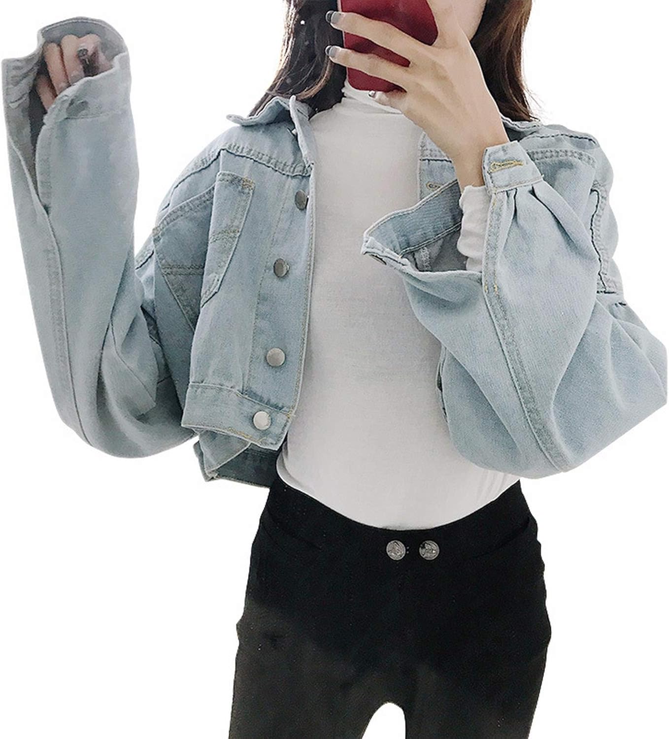 short waisted jean jacket