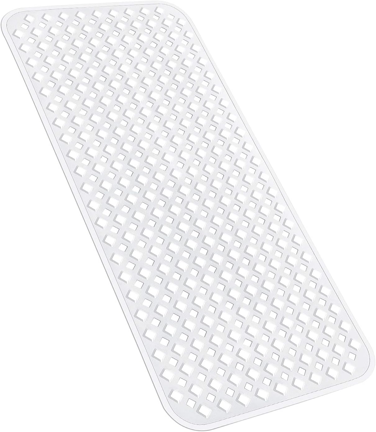 YINENN Bath Tub Shower Mat 27.7x15.7 Inch Non-Slip and Phthalate Latex Free,Bathtub Mat with Suction Cups,Machine Washable Bathroom Mats with Drain Holes (White): Health & Personal Care