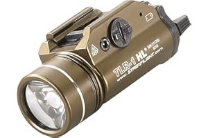 Streamlight 69267 TLR-1 HL 1000-Lumen 20000 Candela Rail-Mounted Tactical Weapon Light with Specific Compatibility Rail Locating Keys, Flat Dark Earth Brown