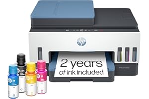 HP Smart Tank 7602 Wireless All-in-One Ink Tank Printer, Scanner, Copier with 2 Years of Ink Included, Best-for-Home Office, Cartridge-Free Refillable, AI-Enabled (28B98A)