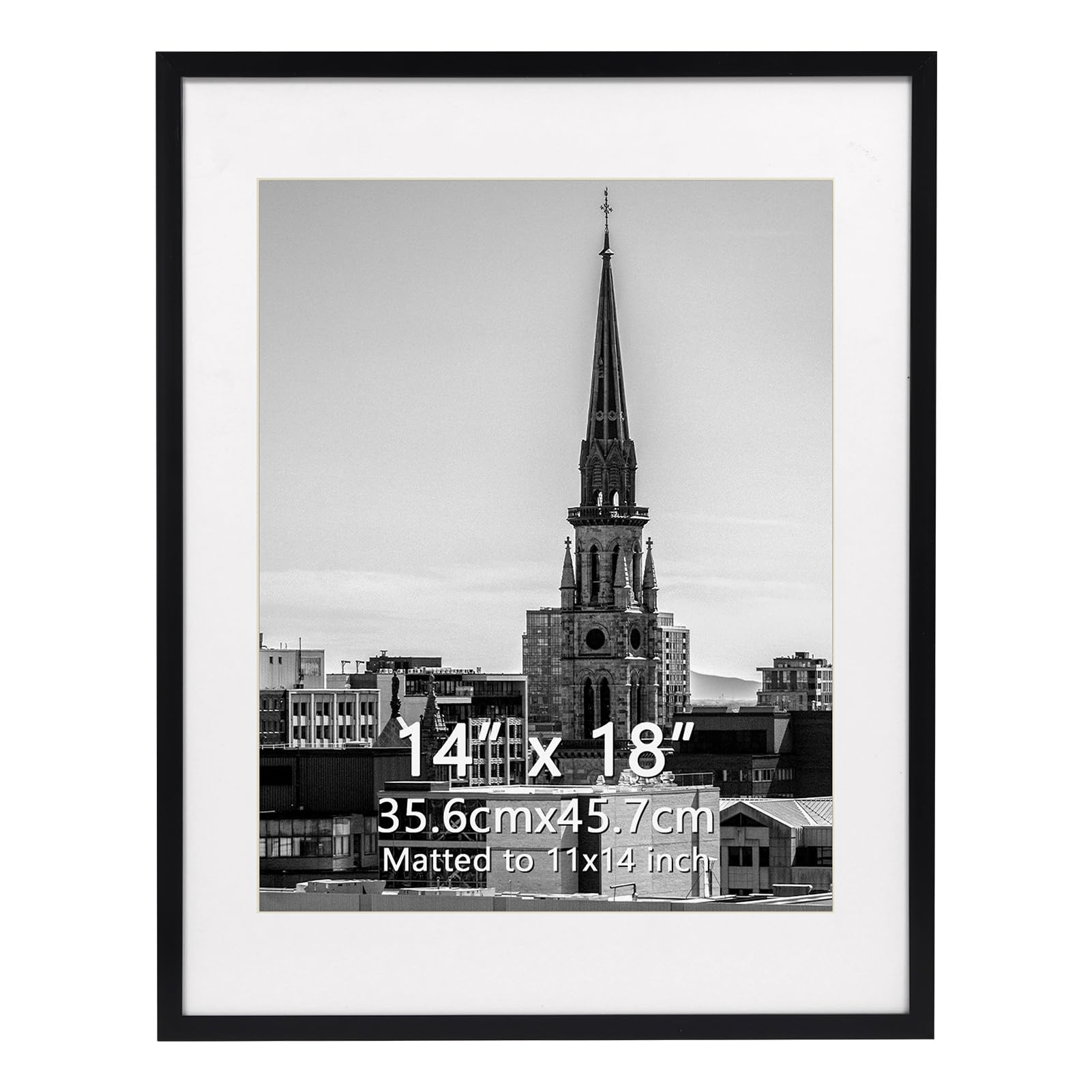 Hoikwo 14x18 Black Picture Frame, Display Pictures