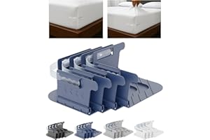 BTIZTLLA Tug Proof Bed Sheet Holders Set of 4 Keep Sheets Firm & Tight, Fitted Mattress Corners, College Dorm Room Essentials for Girls, Lock Keeper King Queen Bed Bedding Accessories Rv Bedroom Gifts