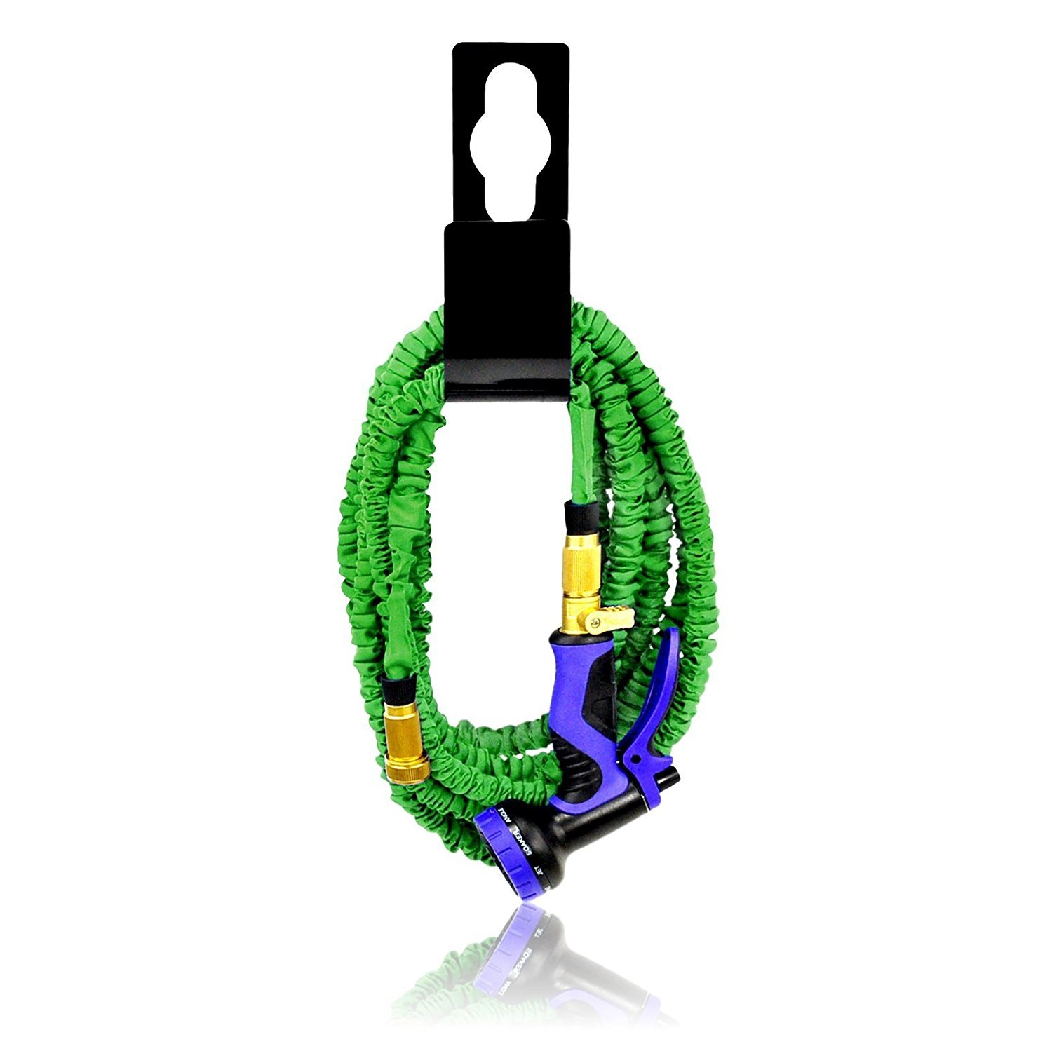 Best Sturdy Garden Spigot Hook Hose Holder, LENPOW Durable Metal Wall Mount Expandable Watering Hose Hanger Hook, Pipe Holder Tidy Hook Reel Tap for 100ft heavy Garden Irrigation Hose - Black