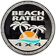 4 x 4 Metal Automotive Badge 3D Metal Emblems Round Emblem Decals Car Badge Decals Stickers Compatible with Jeep Wrangler Vehicles Trucks SUV (Coconut Tree)