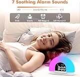 Te-Rich Sunrise Alarm Clock Wake Up Light with Dual Alarms 9 Colours 10 view 6