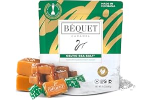 Béquet Celtic Sea Salt Caramels – Soft, Individually Wrapped Gourmet Caramel Candy, Gluten‑Free & Kosher – 24 oz Resealable Pouch