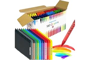 DagouColor Lot de 180 crayons pour enfants, 12 couleurs x 15 pièces, crayons en vrac de qualité supérieure pour artistes, ado