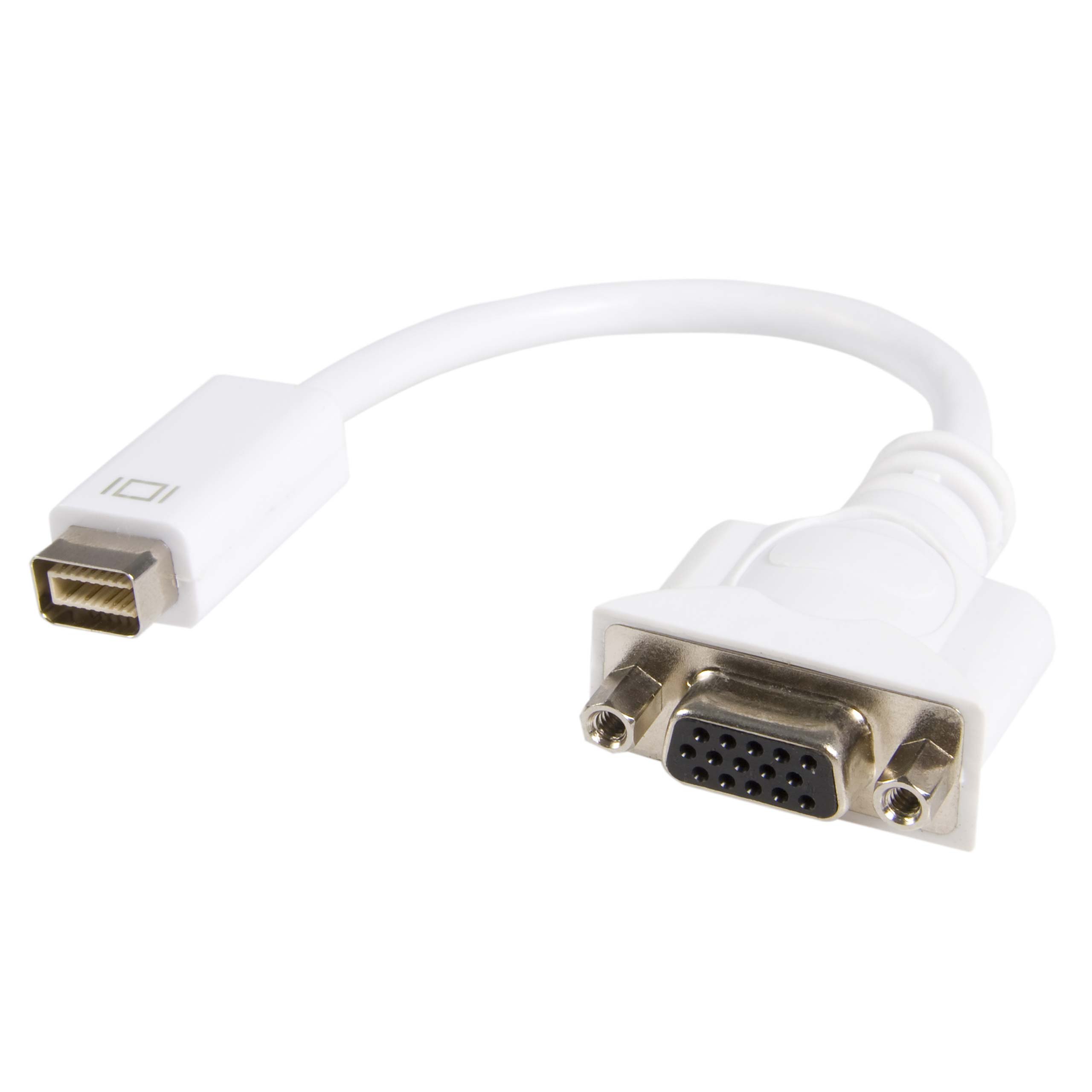 StarTech.com MDVIVGAMF Mini DVI to VGA Video Cable Adapter for MacBook's and iMacs, Video Adapter, Mini-DVI (M) to HD-15 (VGA) (F), 7.9 Inch, White