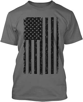 Distressed Black USA Flag - United States Men's T-Shirt