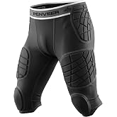 Penveer 7 Pad Football Girdle Adult with Cup Pocket &amp; Integrated Padding | Integrated 7-Pad Protection Cushions The Hips, Thighs, Knees, And Tailbone During Football Practice And Games