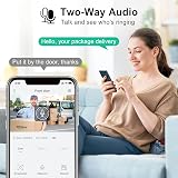 XTU Wireless WiFi Video Doorbell Camera 2K HD Battery PIR Motion Night Vision view 4