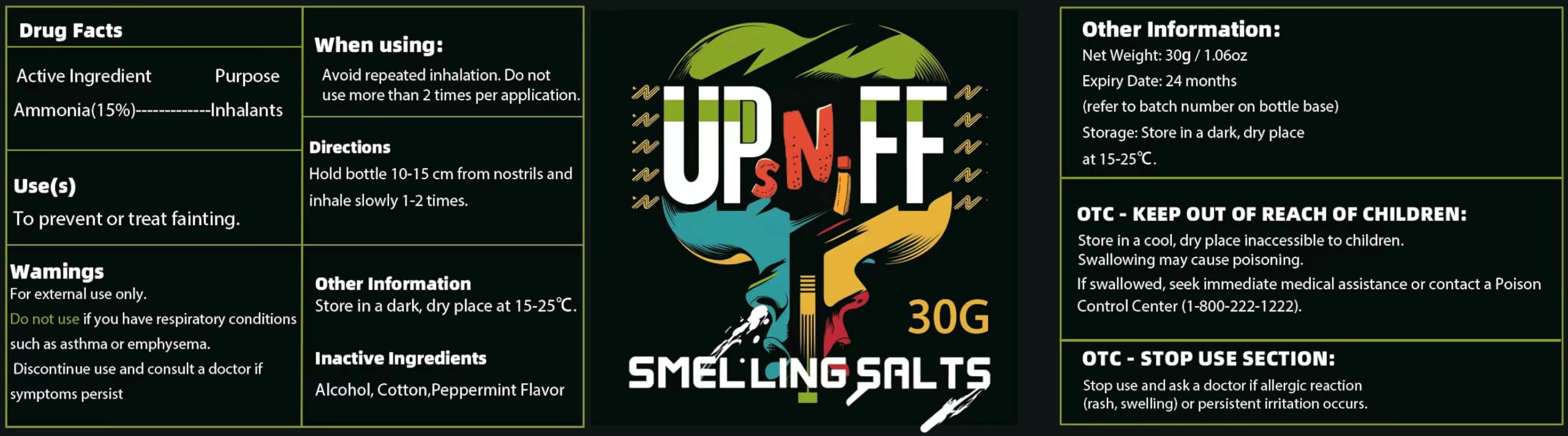 Salts for Athletes in Hockey, Potent Wake Up for Athletes in Weightlifting and Powerlifting, Activate Before Smelling, Instant Energy, Enhanced Focus & Motivation