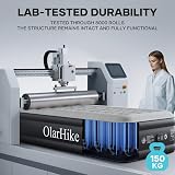 OlarHike Single Airbed with Built-in Pump 90x200x46 cm Black view 3
