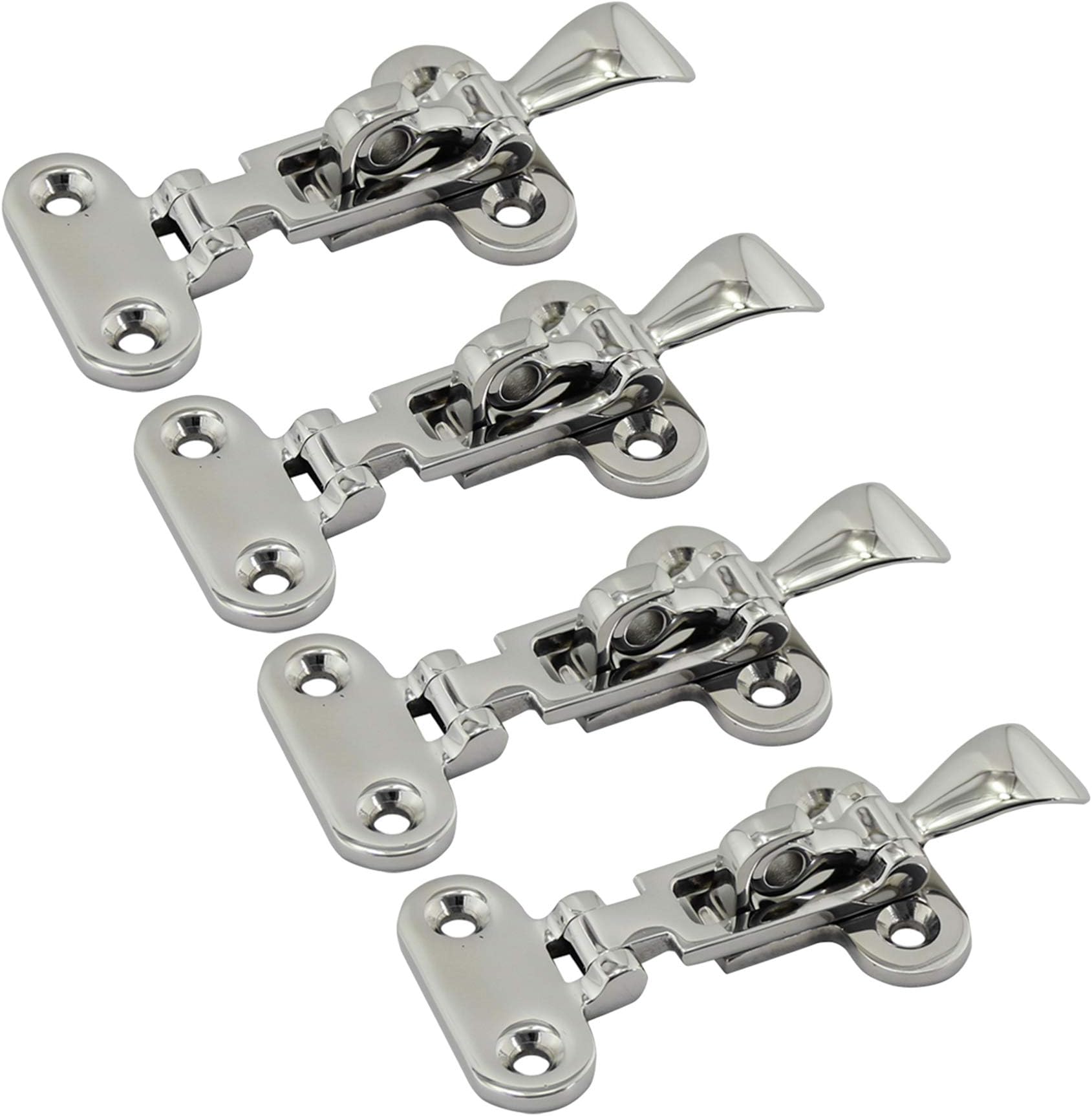 NRC&XRC Heavy Duty 316 Stainless Steel Anti-Rattle Lockable Hold Down CLAMP Latch Locker Hatch Hardware