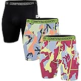 Holure Men's 3 Pack Performance Compression Shorts