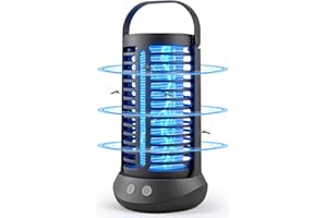 Bug Zapper Outdoor, Mosquito Zapper Outdoor 2 in 1 Portable & Rechargeable Bug Zapper with 4000mAh Battery & LED Night Light,