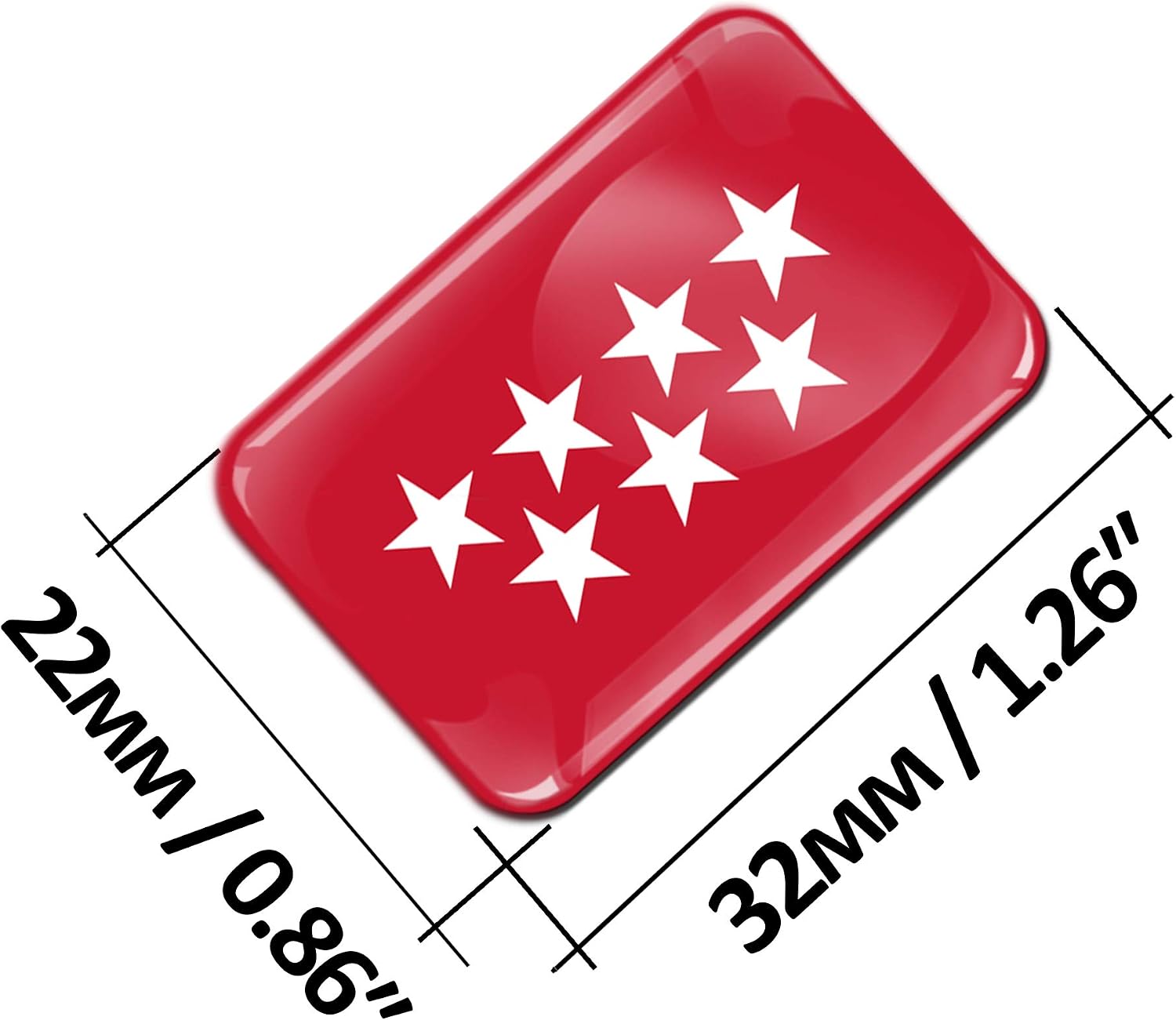 Biomar Labs Country Flag Sticker Set Self Adhesive Vinyl Decals National Flag Stickers Car Motorcycle Laptop Phone Window Interior Exterior (Spain Community of Madrid Flag F 84) - Image 3
