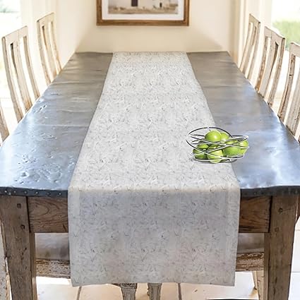 AZ Natural Marble Pattern Table Runner Satin Fabric 36 x 12inch; SET OF 2 PCS