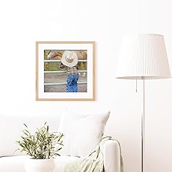 16x16 Picture Frames, Solid Oak Wood Photo Frame 16