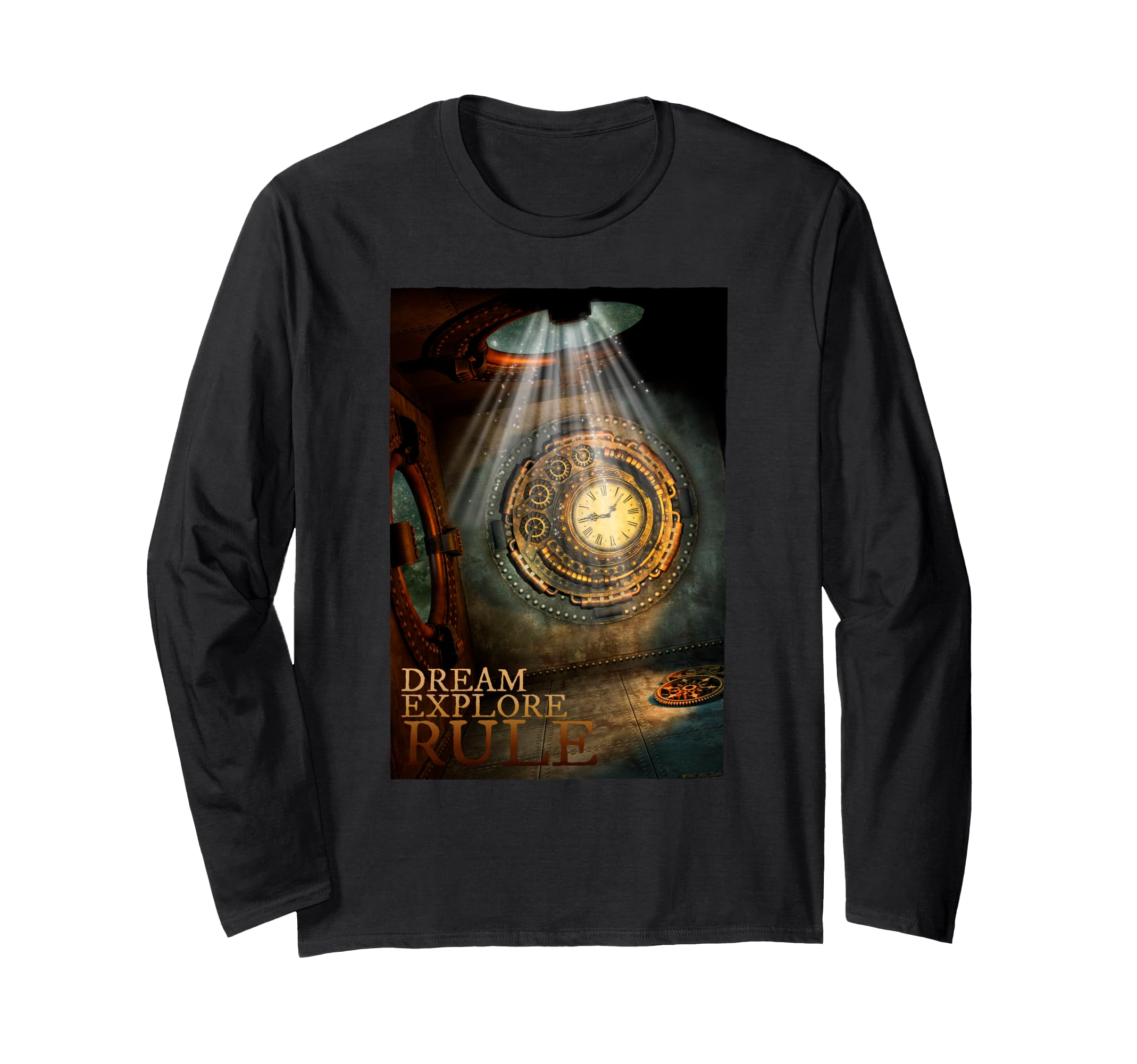 Adventure DREAM EXPLORE RULE Retro Vintage Fantasy Long Sleeve T-Shirt