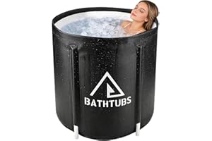 STARBRILLIANT Portable Foldable Bathtub, Collapsible Adult Travel Bath Tub for Camping, Home & Spa, Space-Saving Storage, Dur