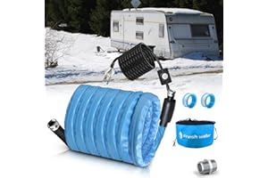 50FT RV Heated Drinking Fresh Water Hose, 5/8" ID Lead and BPA Free Heated RV Water Hose with Energy Saving Thermostat,-20 ℉ 