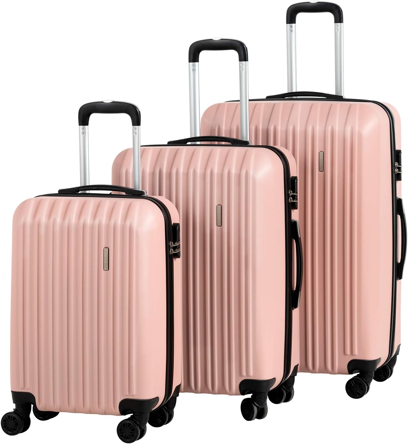 it luggage black & rose gold trim 28 inch suitcase