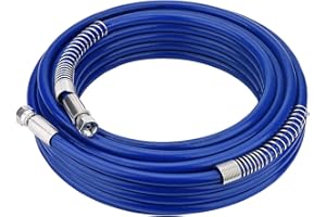 FUNTECK 50ft Upgraded Airless Paint Hose for Graco Sprayers, Reinforced Brass Wire Braid, 4300 PSI