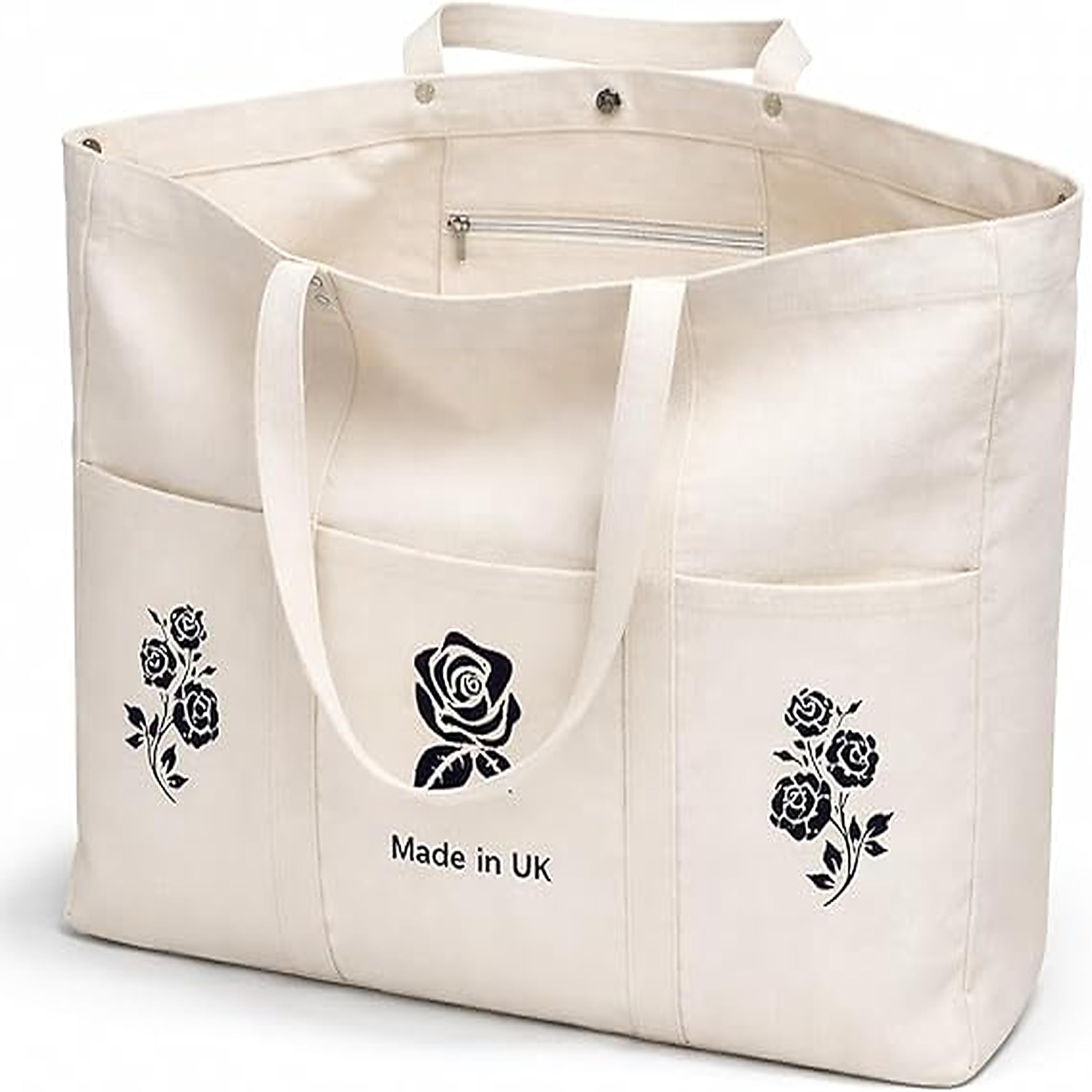 Adalex Global Large 40L Canvas Reusable Shopping & Grocery Tote Bag – Heavy-Duty Everyday Utility Bag