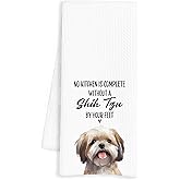 INDAJEDN Shih Tzu Kitchen Towels - Shih Tzu Gifts for Women, Tea Towels & Hand Towels, 16x24 Inch