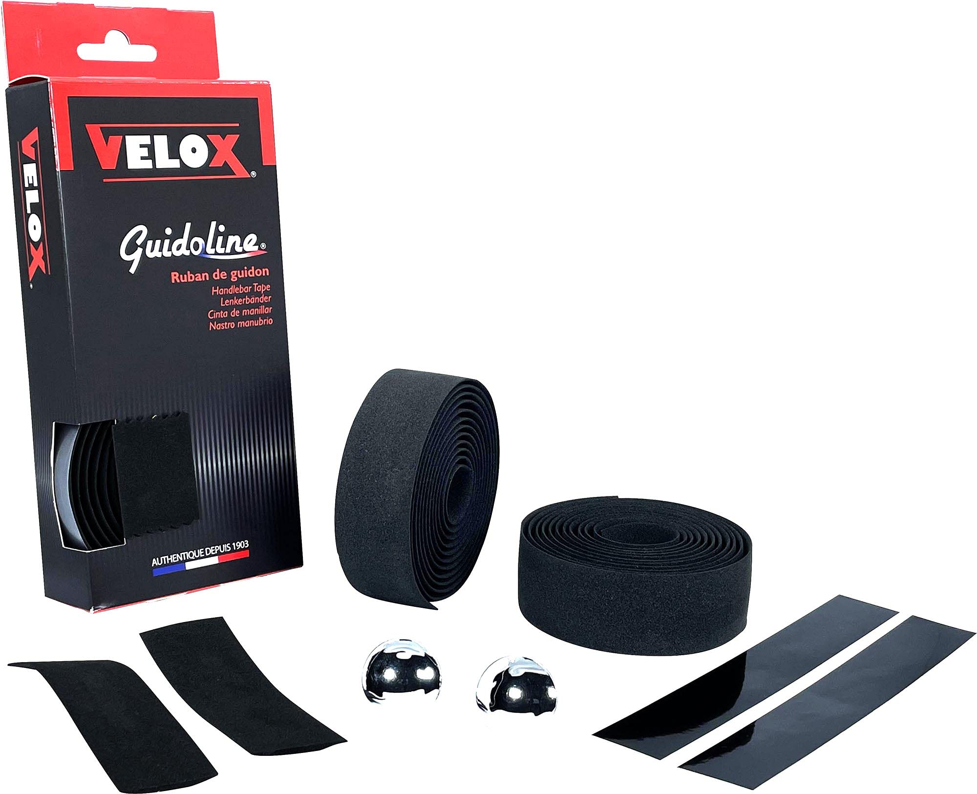 Velox Guidoline Maxi Cork Handlebar Tape, Black