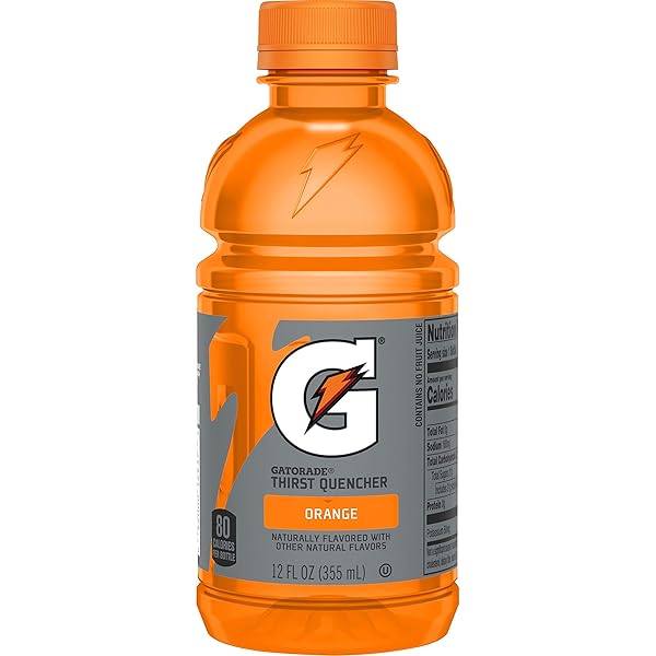 GATORADE THIRST QUENCHER, ORANGE, 12 OUNCE BOTTLES (PACK OF 12)