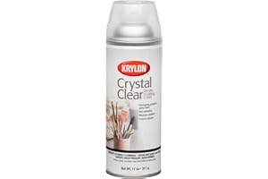 Krylon K01303007 Acrylic Spray Paint Crystal Clear Aerosol, Gloss Large Can, 11 Ounce (Pack of 1)