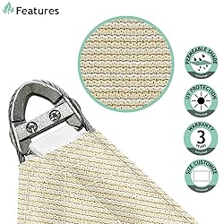 SunnyRoyal 25'x36' Sun Shade Sail Super A Ring Wire