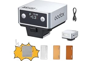 GODOX IT20 TTL MINI iFlash Camera Flash Light,700+ Flashes & 1.5 s Recycling,6 Stops (1/32 to 1/1 Power),Built in Battery wit