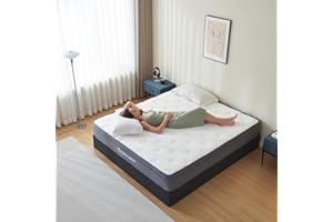 Gojef Full Size Mattress, 10 Inch Full Mattress, Hybrid Mattress in a Box with Independent Spring, Soft and Comfortable, Pressure Relief, CertiPUR-US Certified, Medium