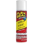 Flex Seal Spray Rubber Sealant Coating, Waterproof, White, 14 oz, 1-Pack | Stops leaks fast, seals out water, air, moisture, prevents rust, paintable, flexible, gutters, roof repair, RV, wood, metal