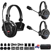 SYNCO XTalk X3 2.4GHz Wireless Intercom Headset System (3PCS) | Communication Headsets,Random Master Device Design for Theatre Movie Shoot Live Show Stage Performance