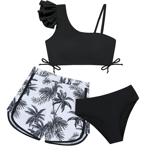 【送料&関税込】Off-White Beachwear In Black Polyamide Amazon.com: OYOANGLE Girl's 3 Piece Tropical Print Criss