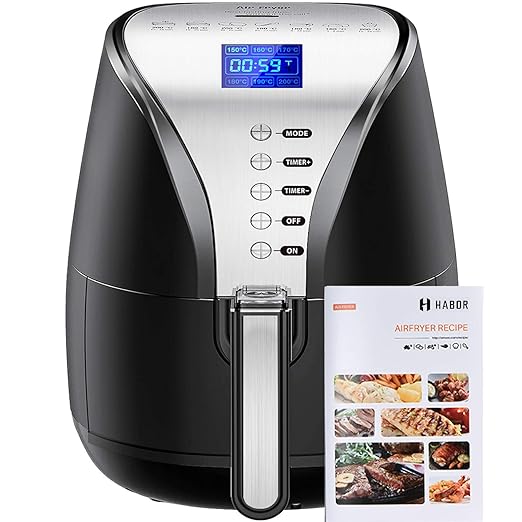 Freidora por aire, freidora sin aceite, bajo en grasa, freidora ...