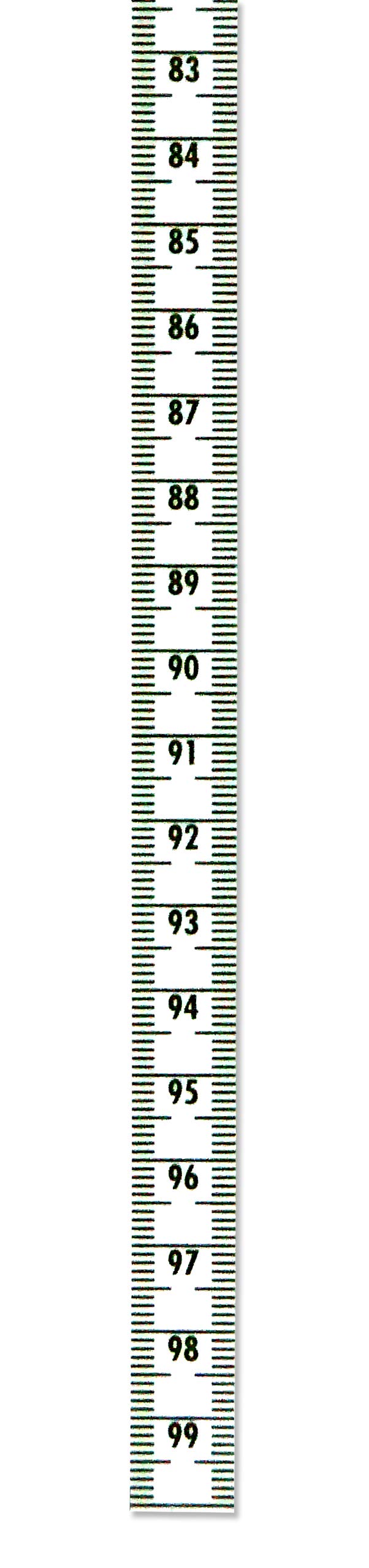 Ruler Adhesive Backed 1/2 Inch Wide X 1 Meter Long Vertical Down
