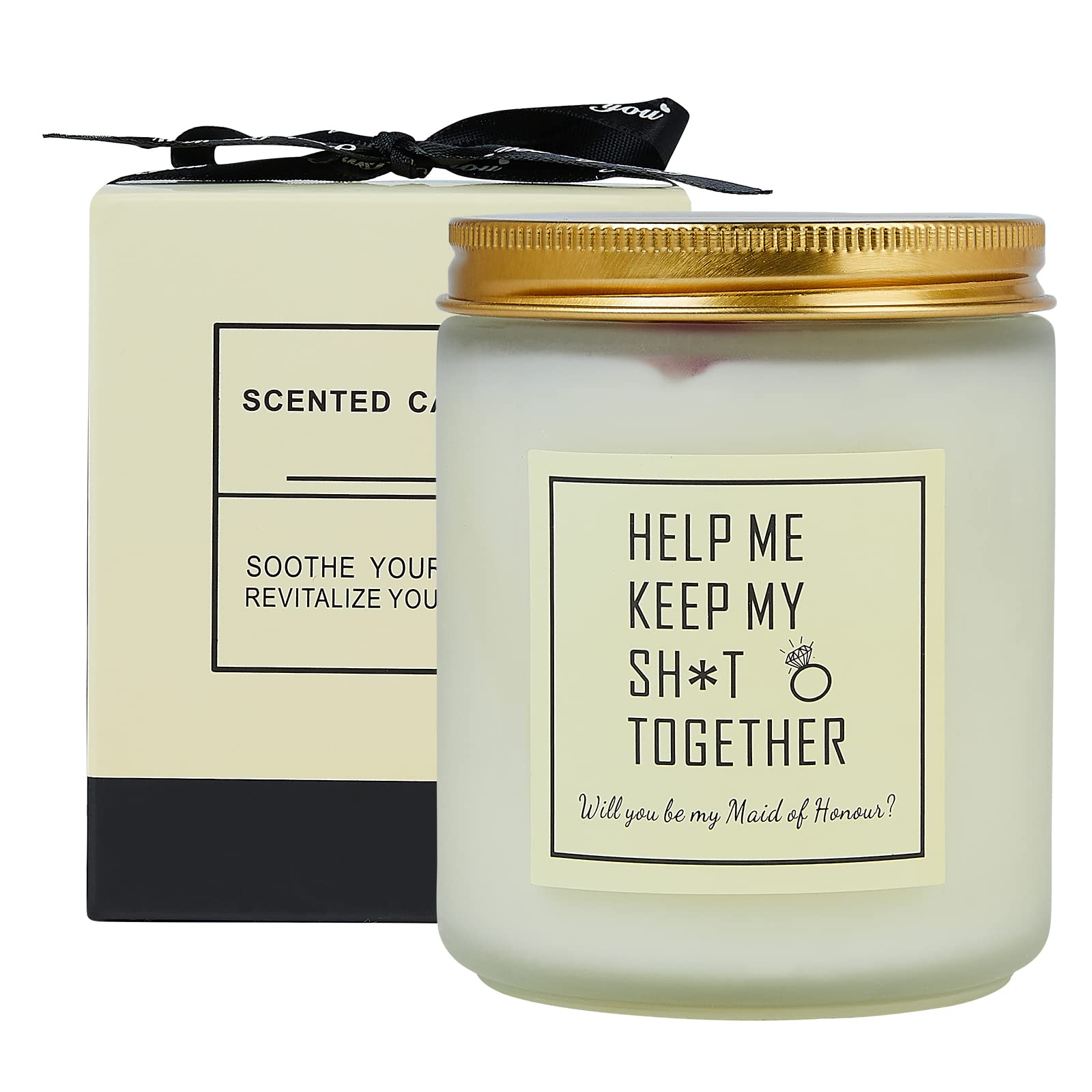 CL&MH Rosemary+Orange+Sage Scented Candles - Funny Maid of Honor & Bridesmaid Gifts, Bridal Shower Gifts, Maid of Honour Proposal, Wedding Gift Bags