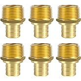 SUNGATOR 6-Pack 3/4" PEX Male Adapter, No Lead Brass, UPC Certified