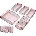 BAGSMART Keep Shape Packing Cubes for Travel, 6 Set Travel Cubes for Packing, Lightweight Suitcase Organizer Bags Set for Travel Essentials