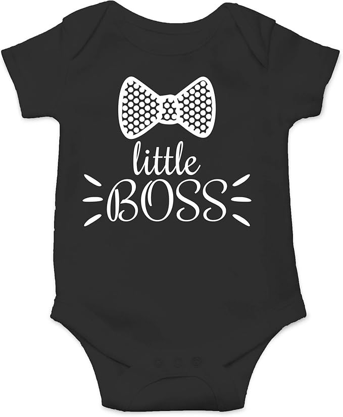 63251vdgxdg Little Boss Funny Novelty Newborn Girl Or Boy Outfit