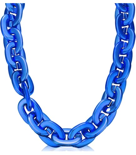 Amazon.com : 36 Inch Jumbo Fan Chain Necklace - Big Plastic