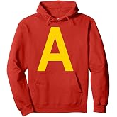 Yellow A on Red Pullover Hoodie